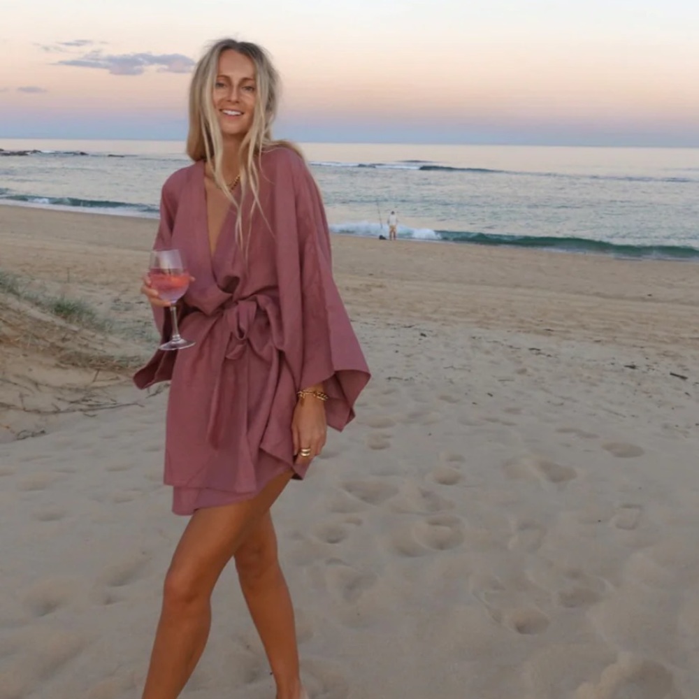 Laneway the label Gigi robe is rose